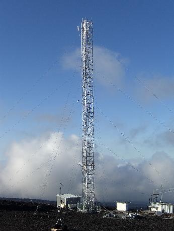 The air sampling tower at Mauna Loa Observatory is 120 feet high.